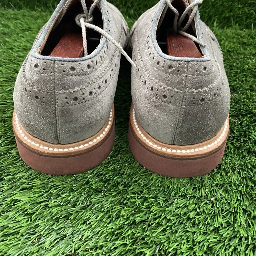 J. Crew Size 10 Kenton Beige Suede Wing Tip‎ Oxford Shoes EUC